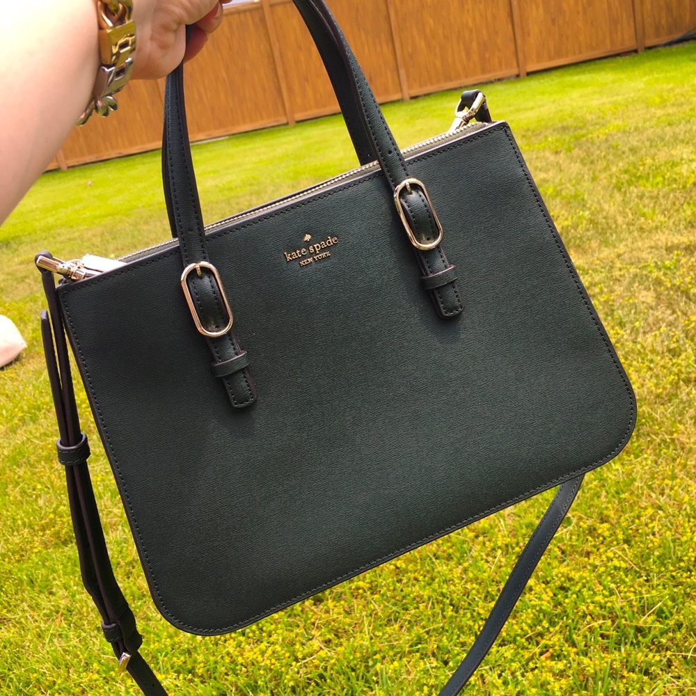 Kate spade green triple compartment satchel